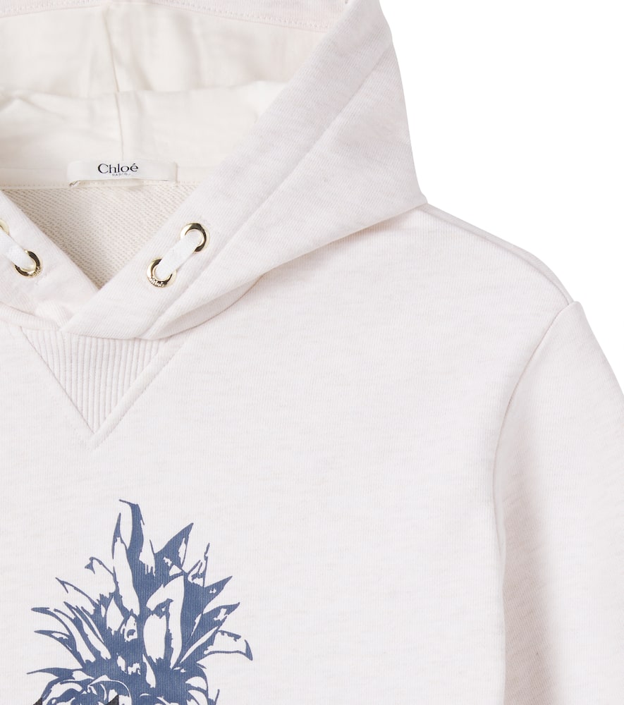 Chloé Kids Printed cotton jersey hoodie