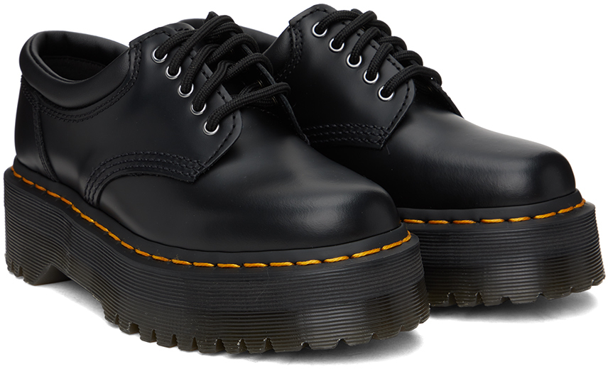 Black 8053 Platform Derby Shoes
