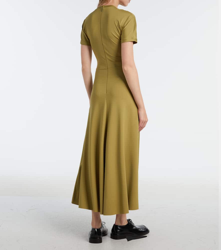 Gathered jersey T-shirt dress
