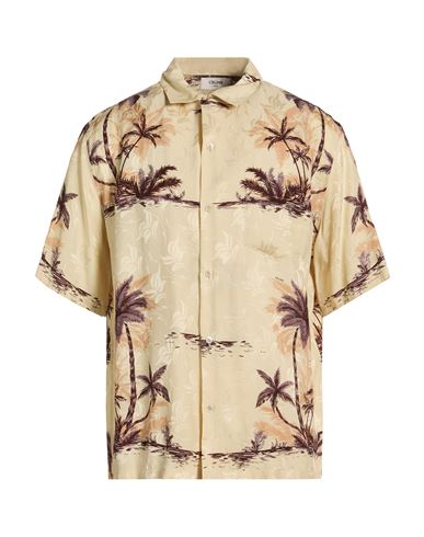 Man Shirt Beige Size 15 ¾ Silk
