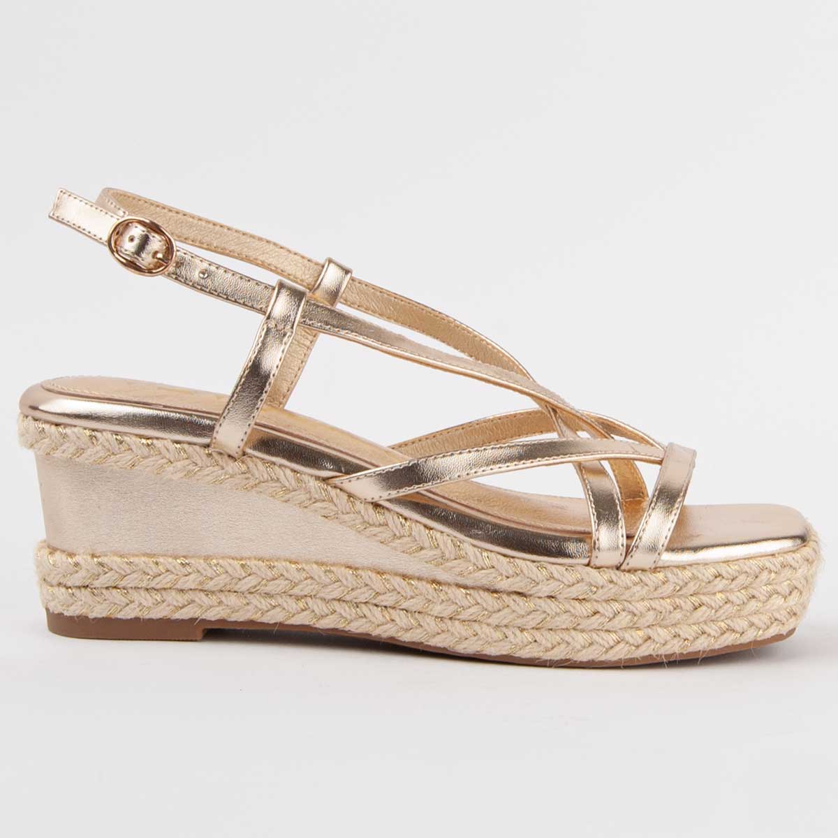 Montevita Womens Wedge Sandal Salia5 Gold