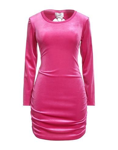Odì Odì Woman Mini dress Fuchsia Size S Viscose, Elastane