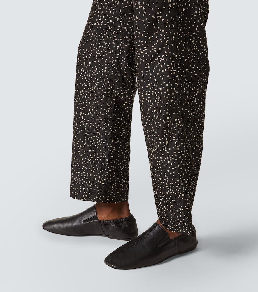 Glitter faille straight pants
