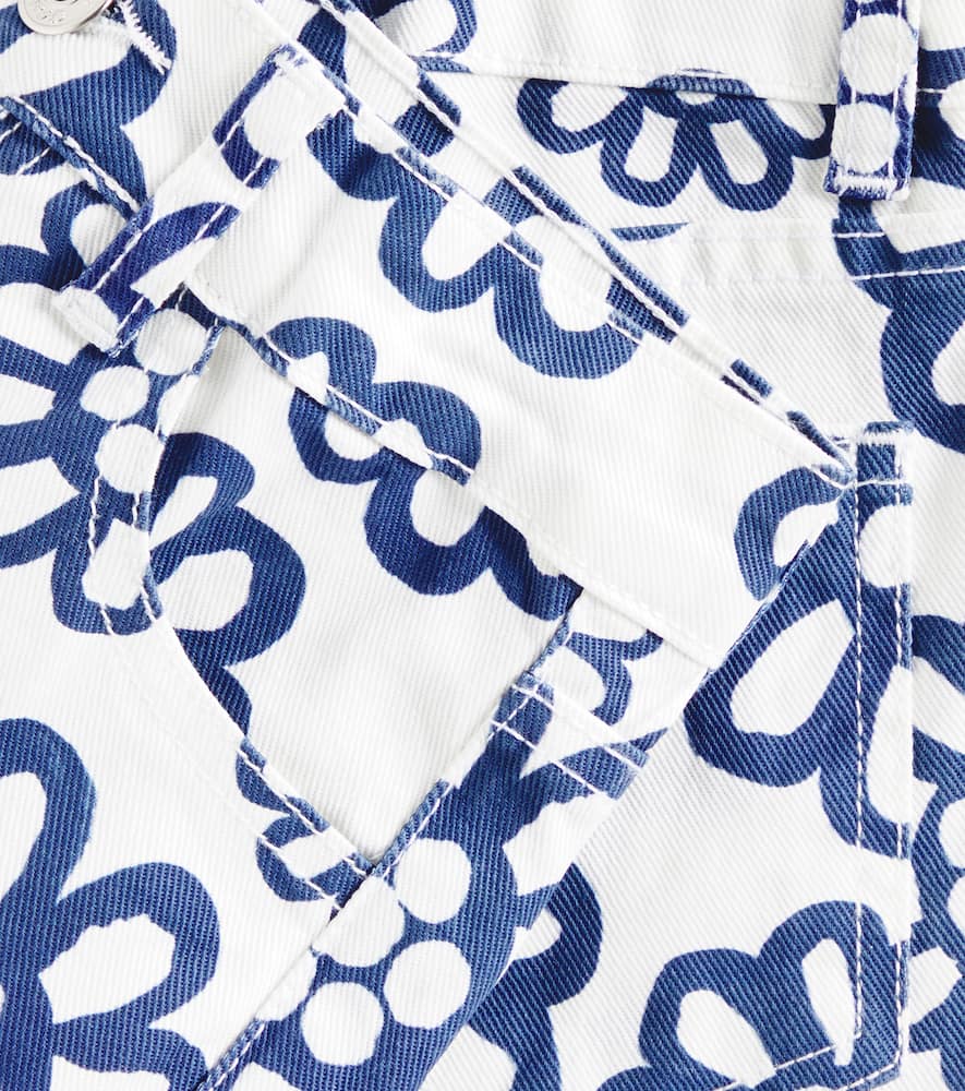 Fábula Floral denim shorts