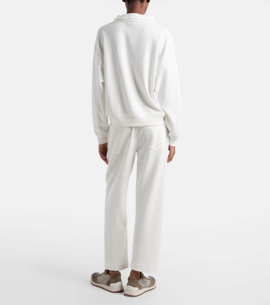 Cotton-blend tapered pants
