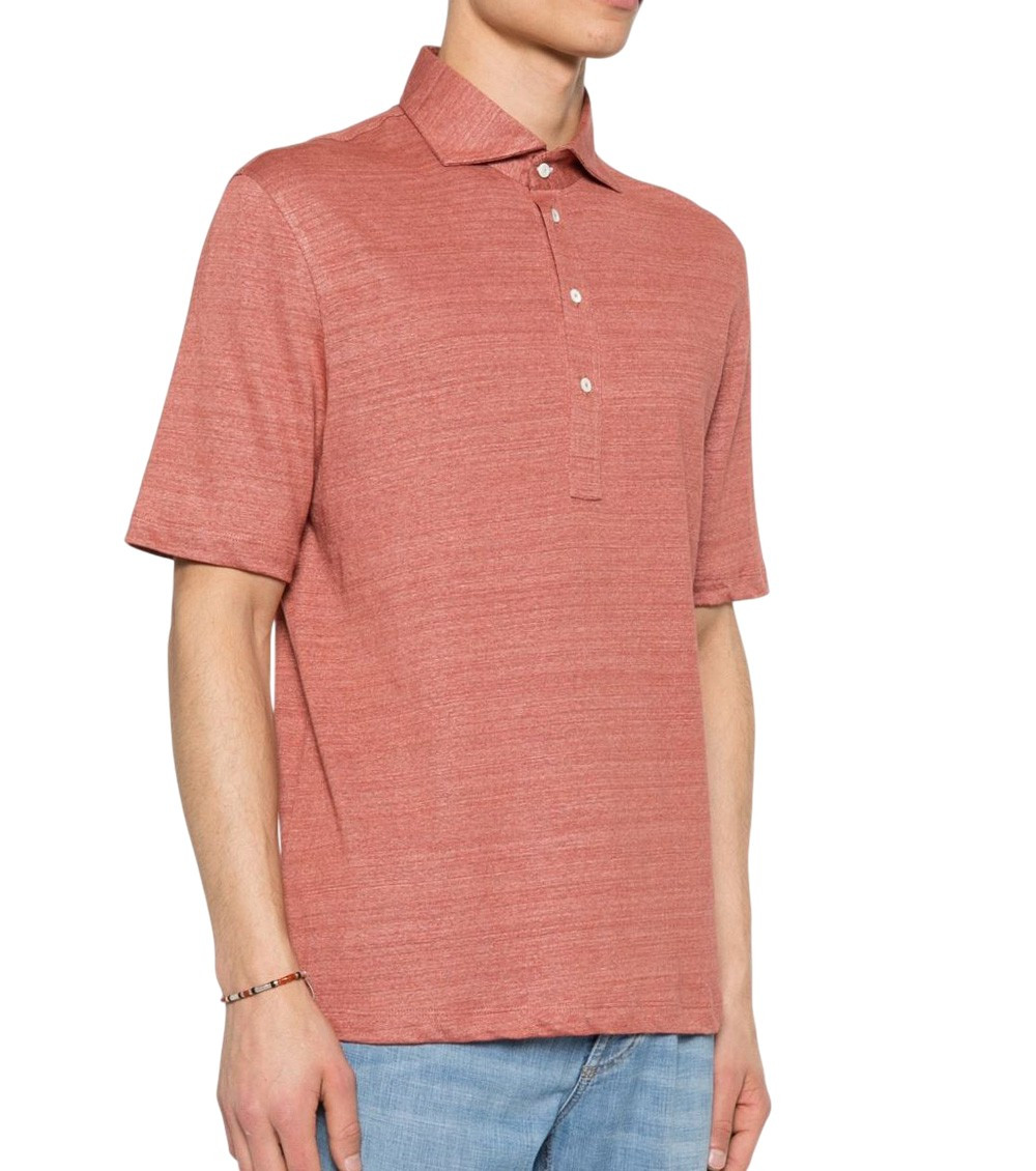 Linen And Cotton Polo Shirt