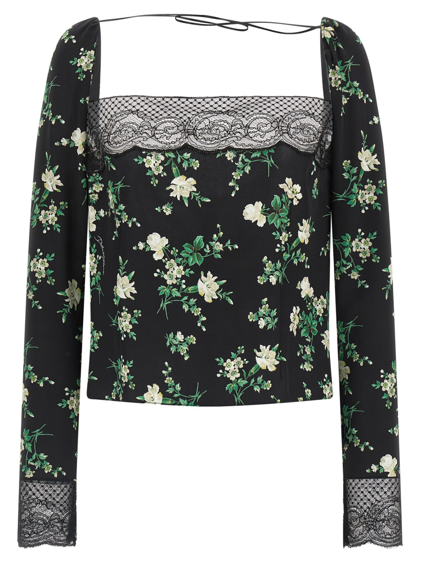 Silk Top With Floral Print