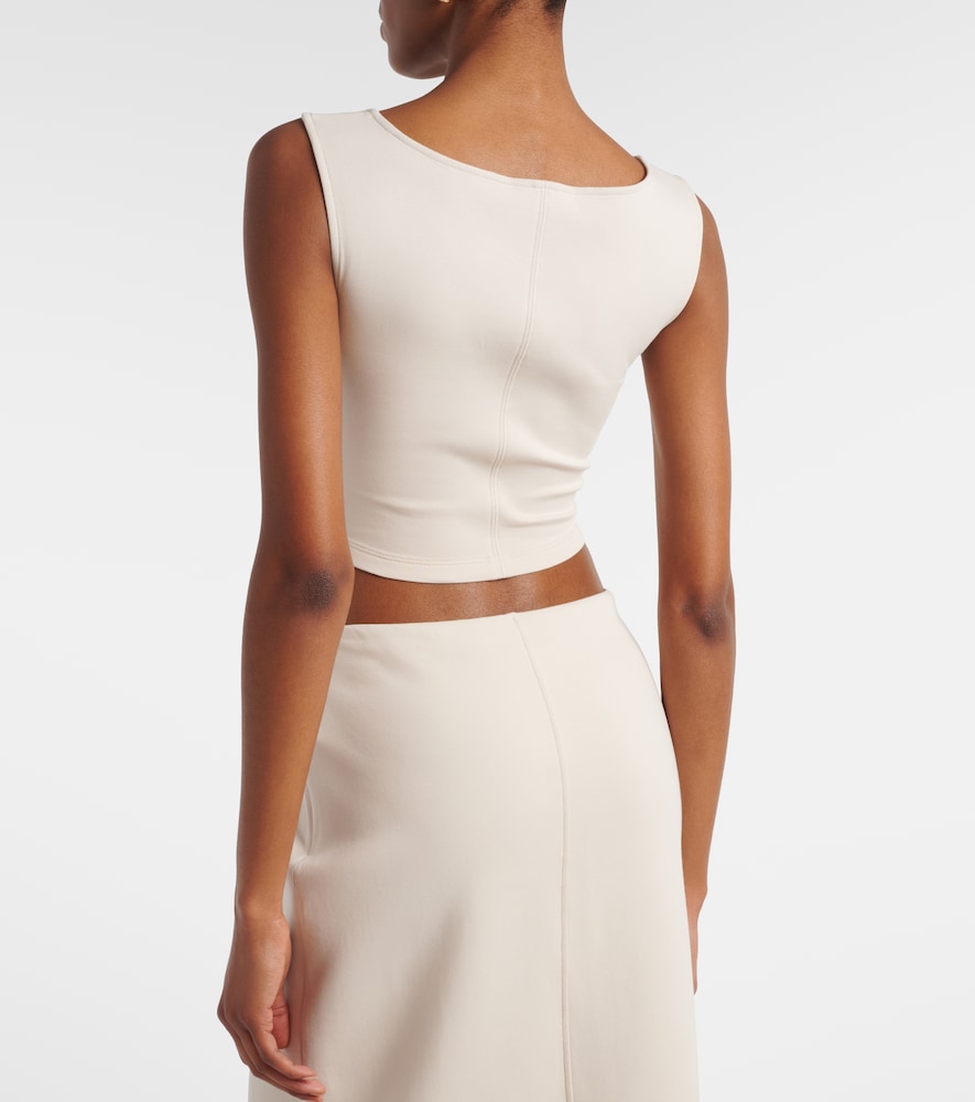 Dire cotton-blend jersey crop top