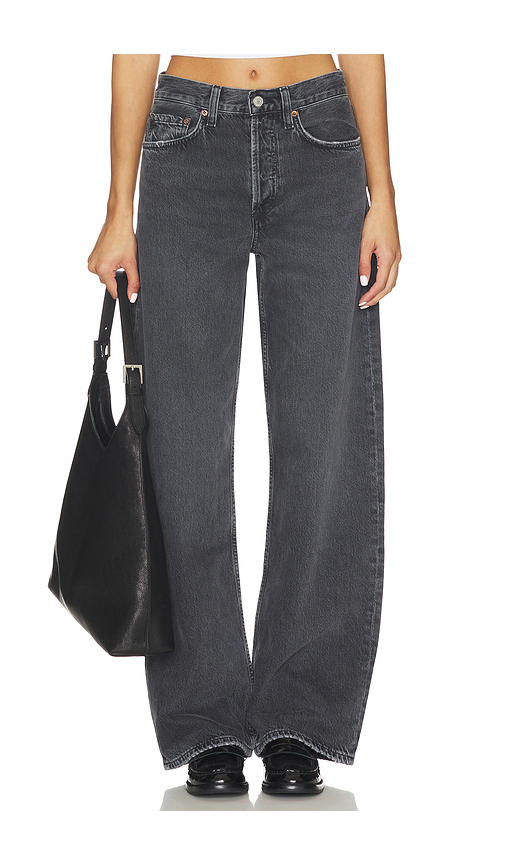 AGOLDE Arc Loose Wide Jeans in Charcoal. - 34 also , 24, 25, 26, 27, 28, 29, 30, 31