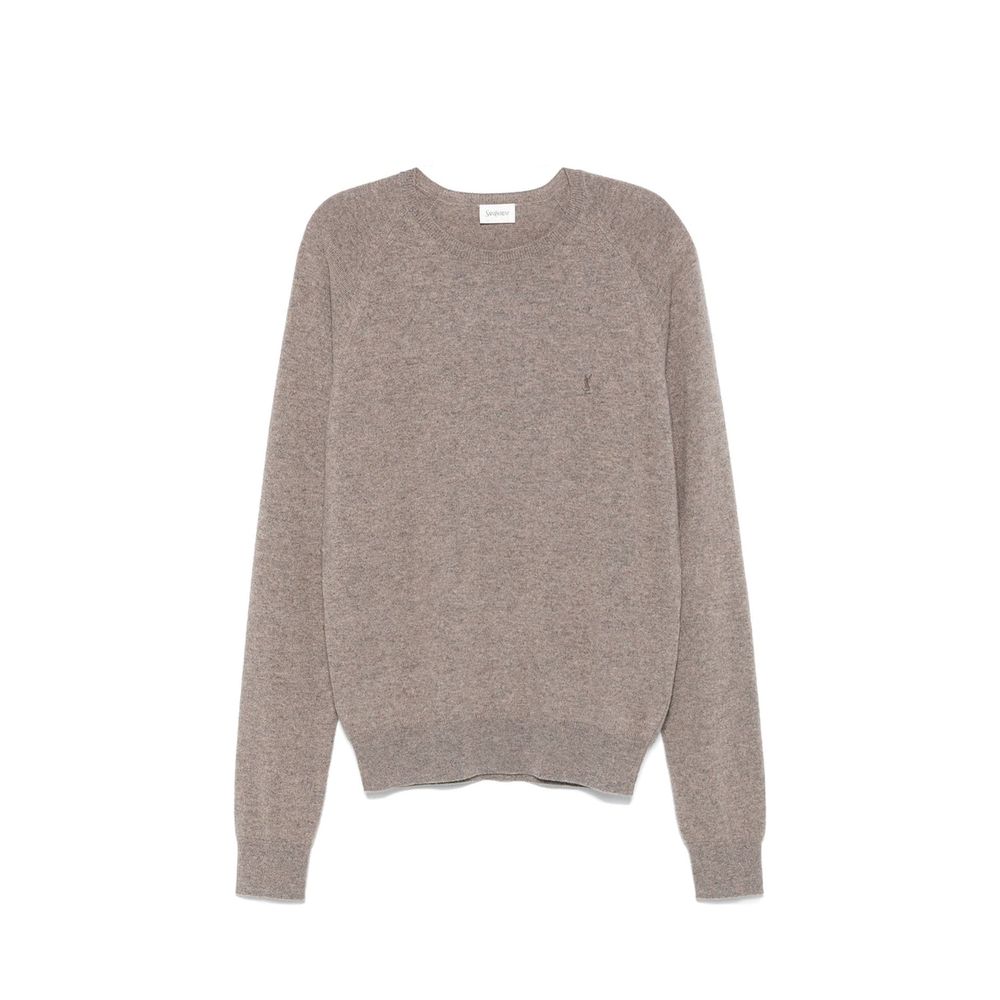 Cashmere Crew Neck Sweater — Taupe