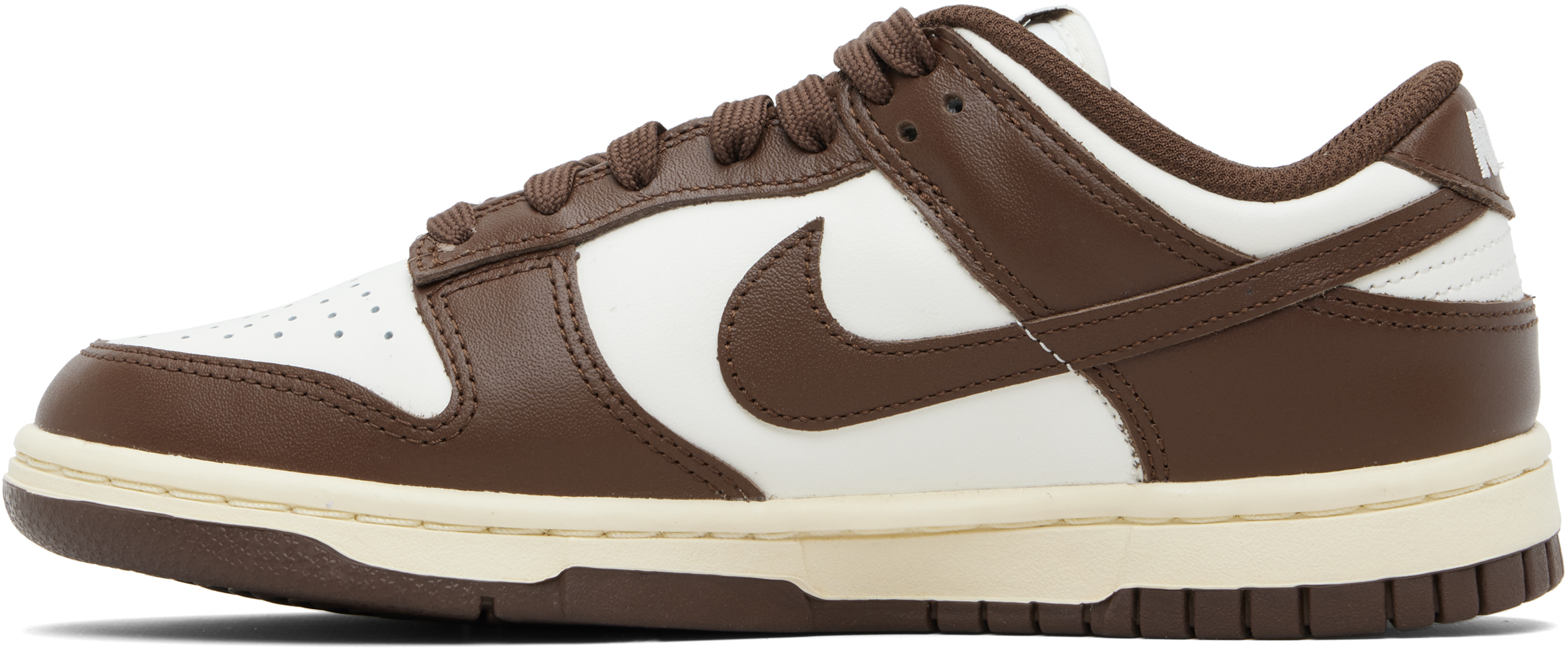 Off-White & Brown Dunk Low Sneakers
