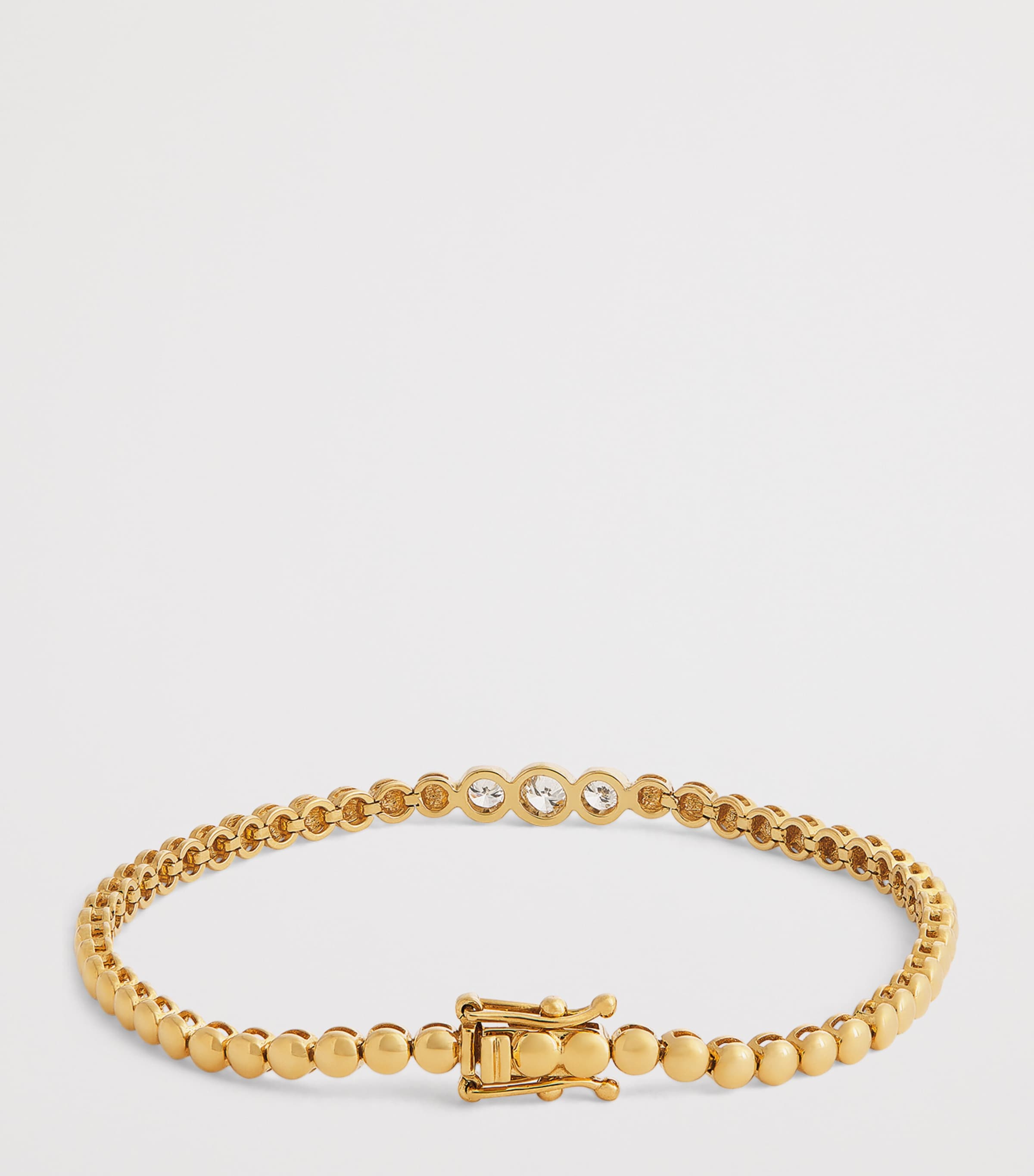 Yellow Gold and Diamond Bezel Tennis Bracelet