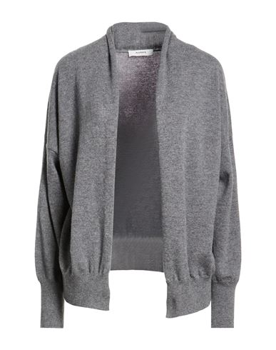 Woman Cardigan Grey Size 8 Wool, Cashmere
