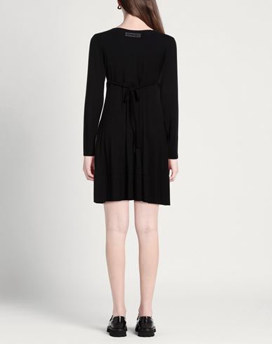 Woman Mini dress Black Size L Viscose, Elastane
