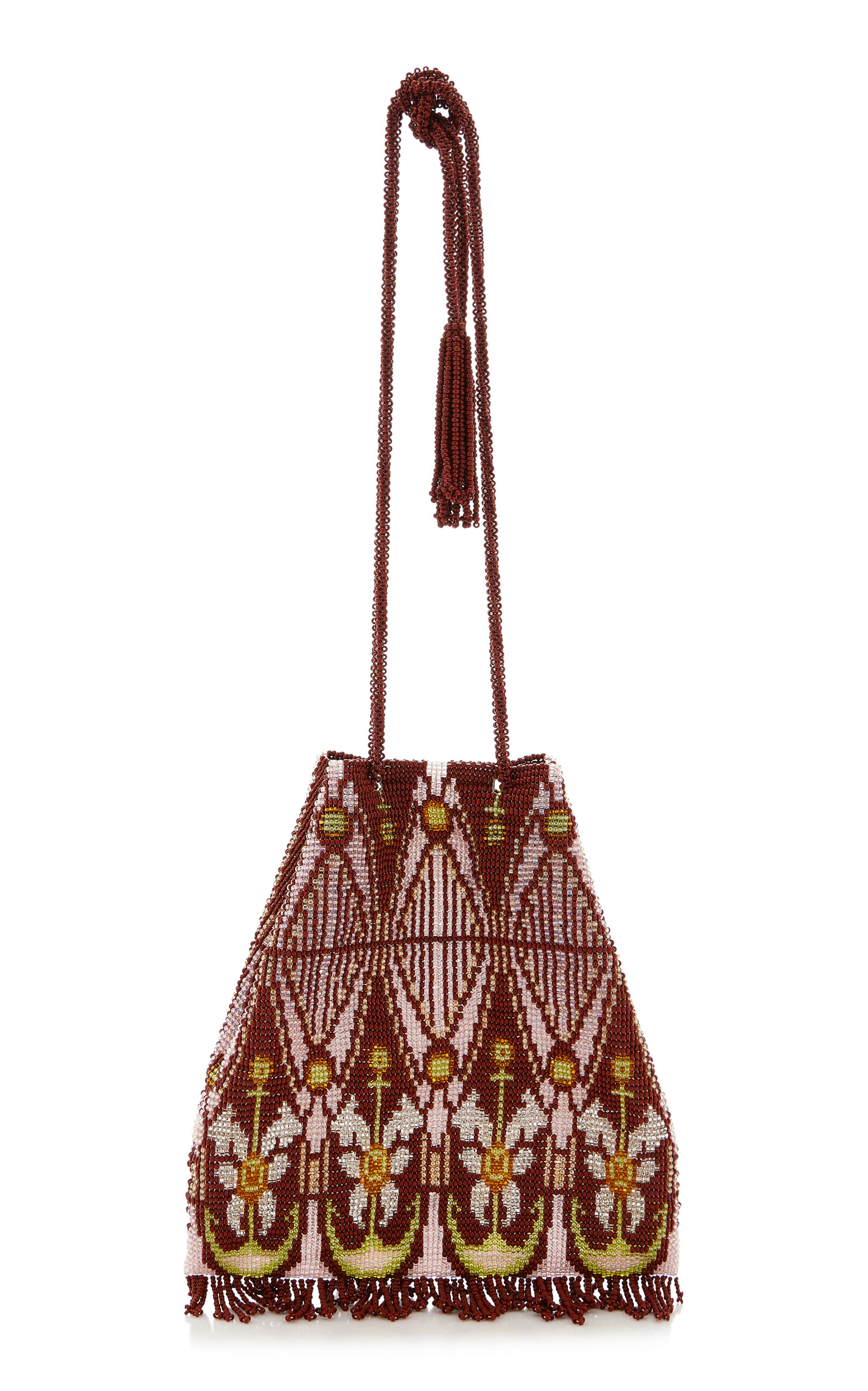 Exclusive La Isla Floral Beaded Pouch - Moda Operandi