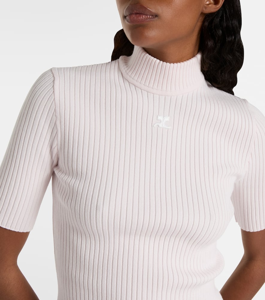 Courrèges Reedition ribbed-knit top