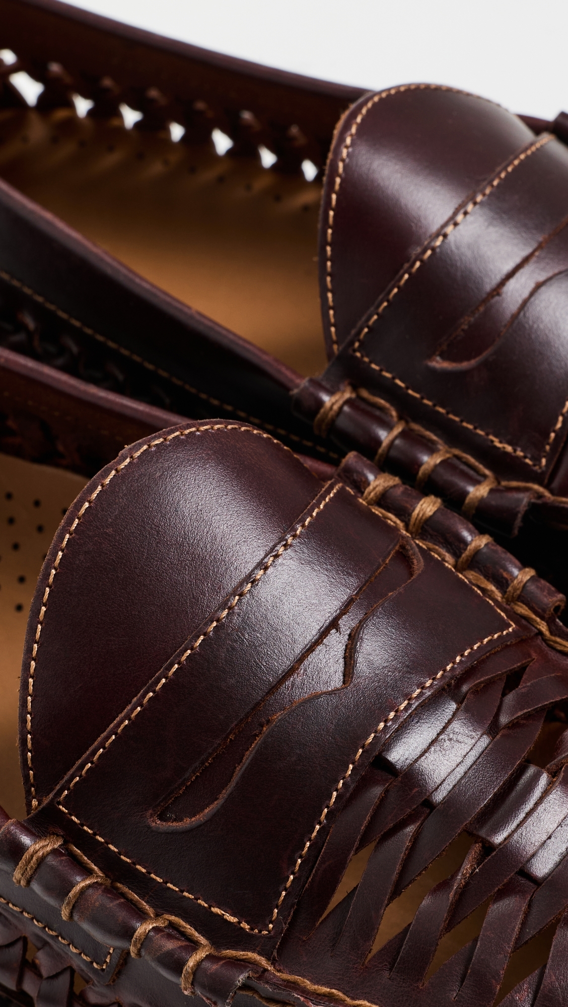 G. H. Bass Lexington Woven Leather Loafers Leather Brown