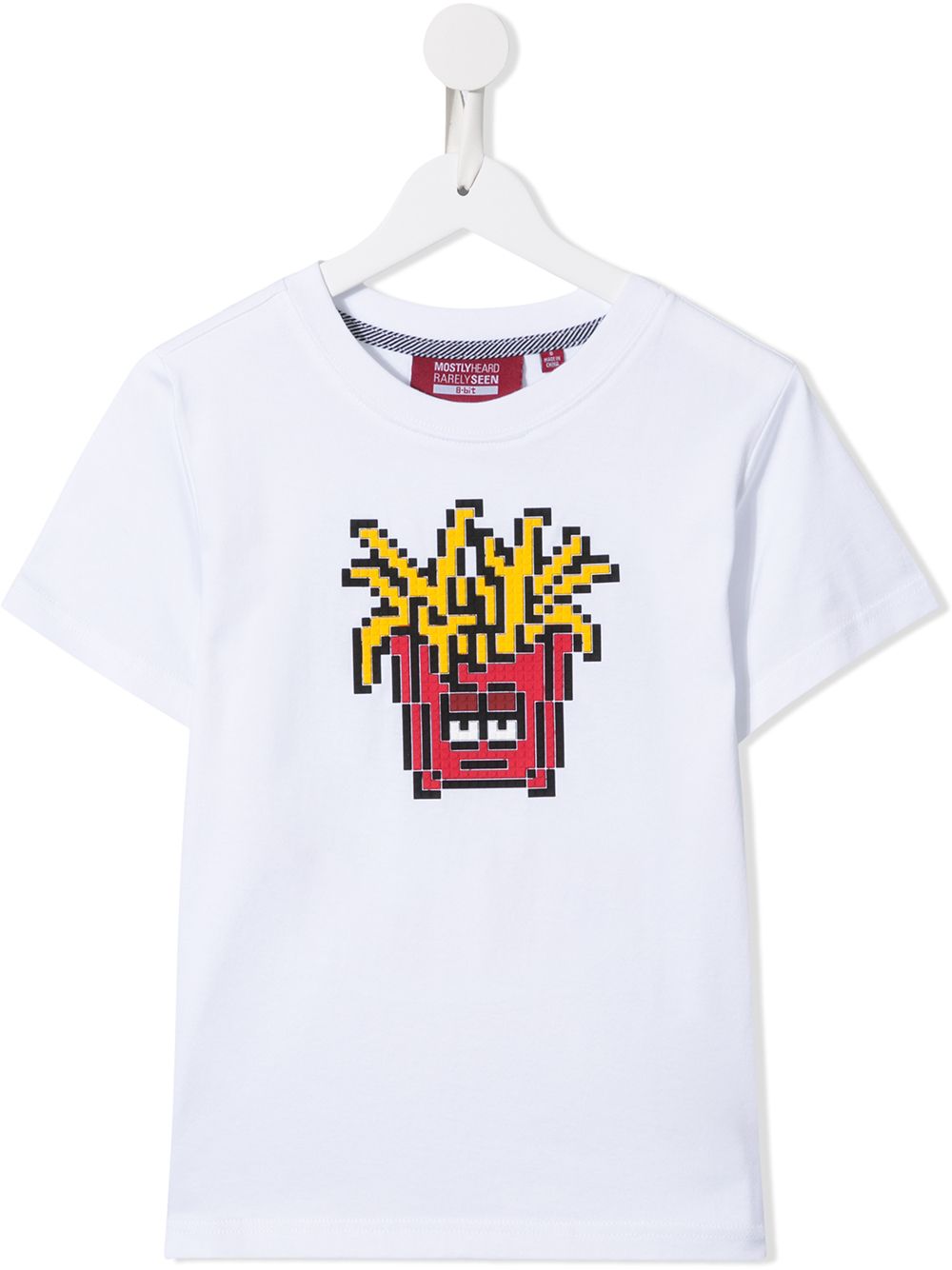Fries print cotton T-shirt - White