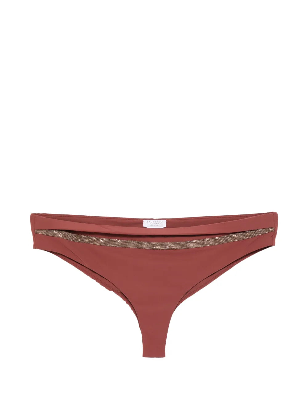 Embellished Bikini Bottoms — Rust