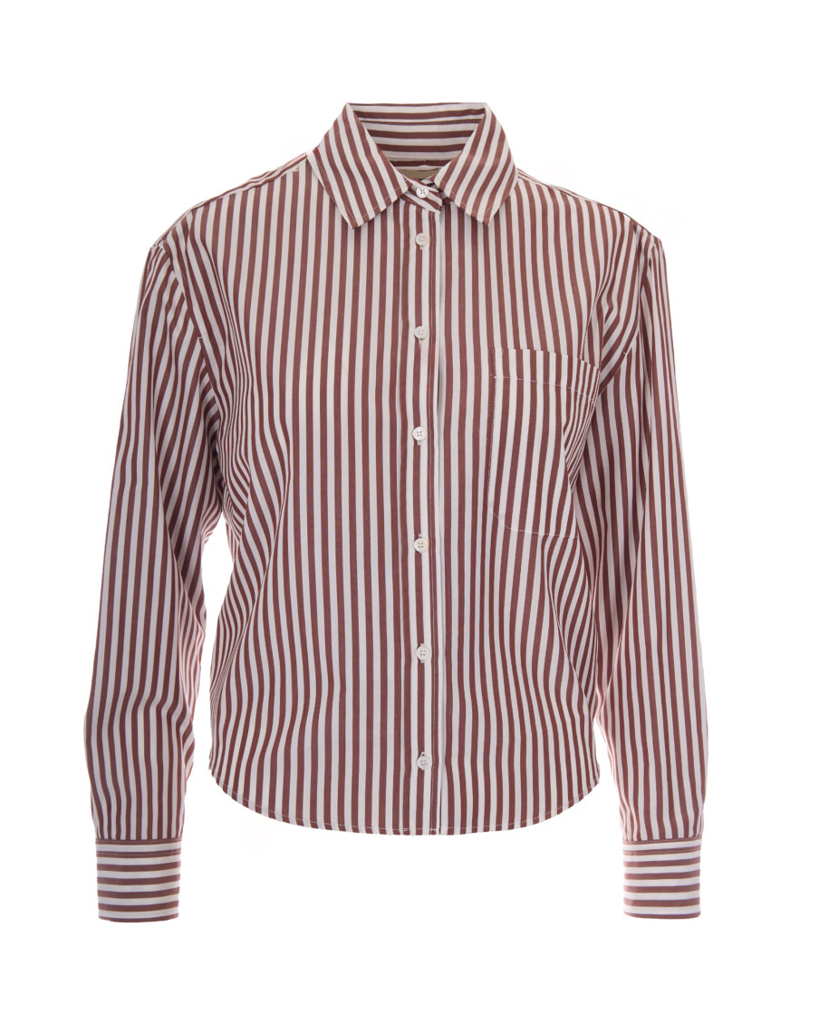 Red Regular Stripes Shirt