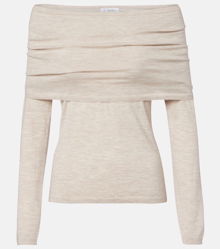 Faretra off-shoulder cashmere sweater