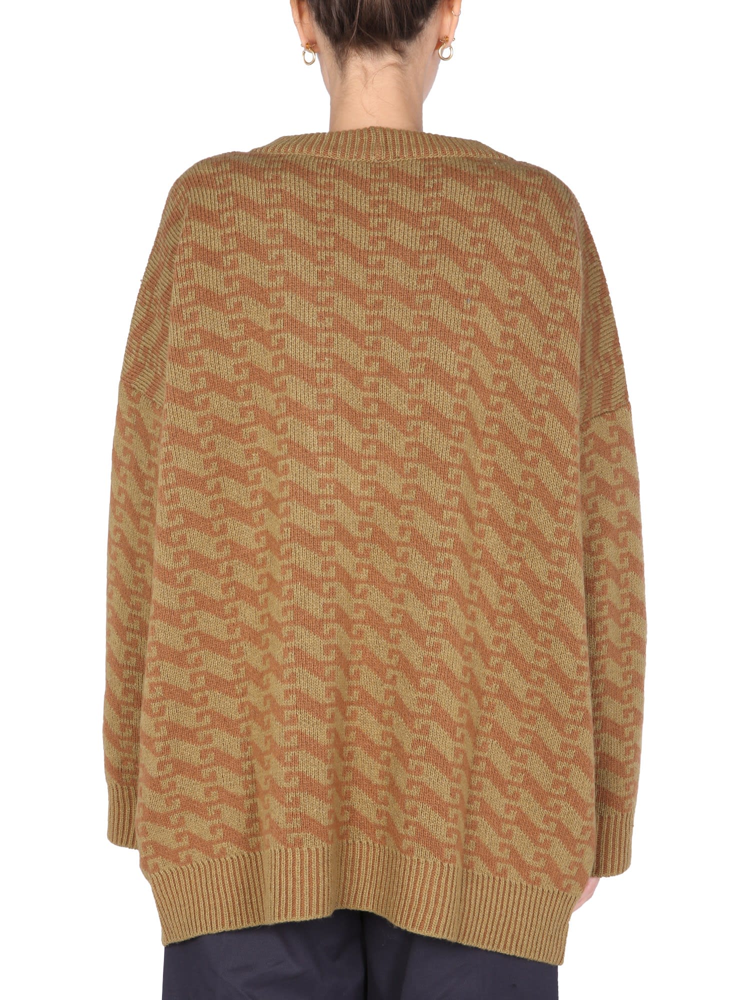 Pulls V-Neck Jacquard Sweater