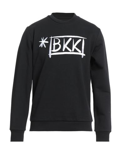 Bikkembergs Man Sweatshirt Black Size L Cotton, Elastane