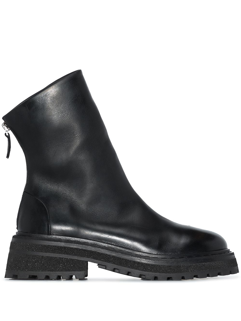 Leather ankle boots - Black