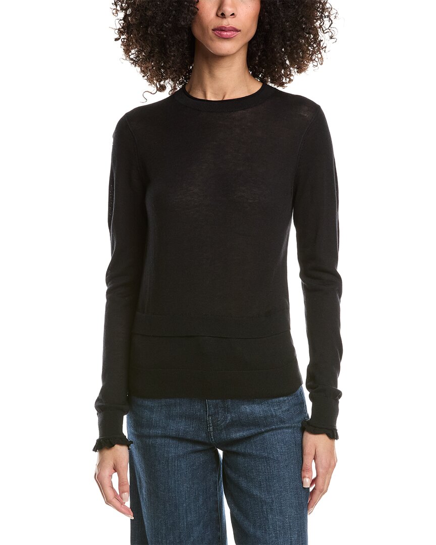 Faux Layered Wool & Silk-Blend Sweater
