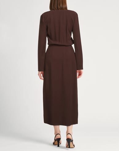 Woman Maxi dress Brown Size 4 Polyester