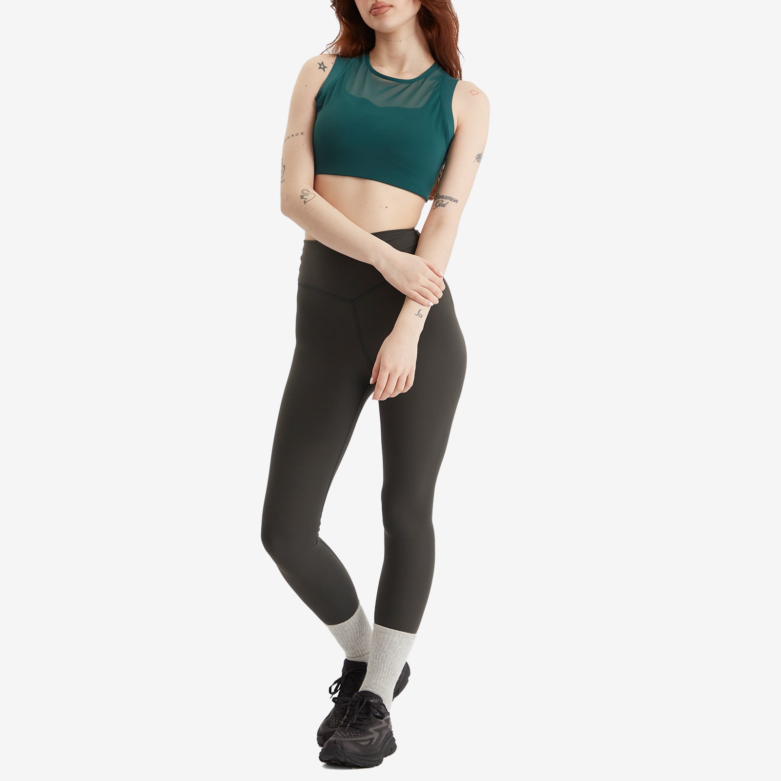 The North Face Women's Refina Double Layered Bra Top in Deep Nori