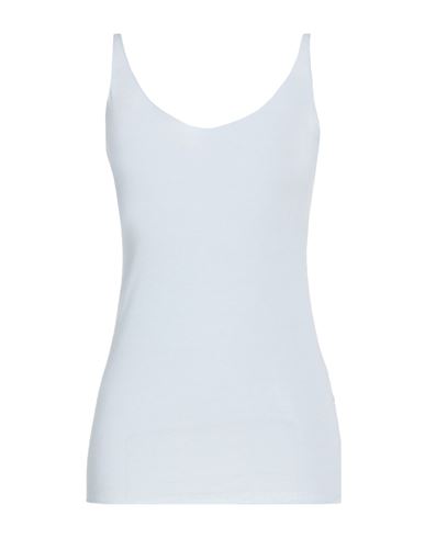 Collezione N_01 Woman Tank top Sky blue Size L Viscose, Nylon, Cashmere, Elastane