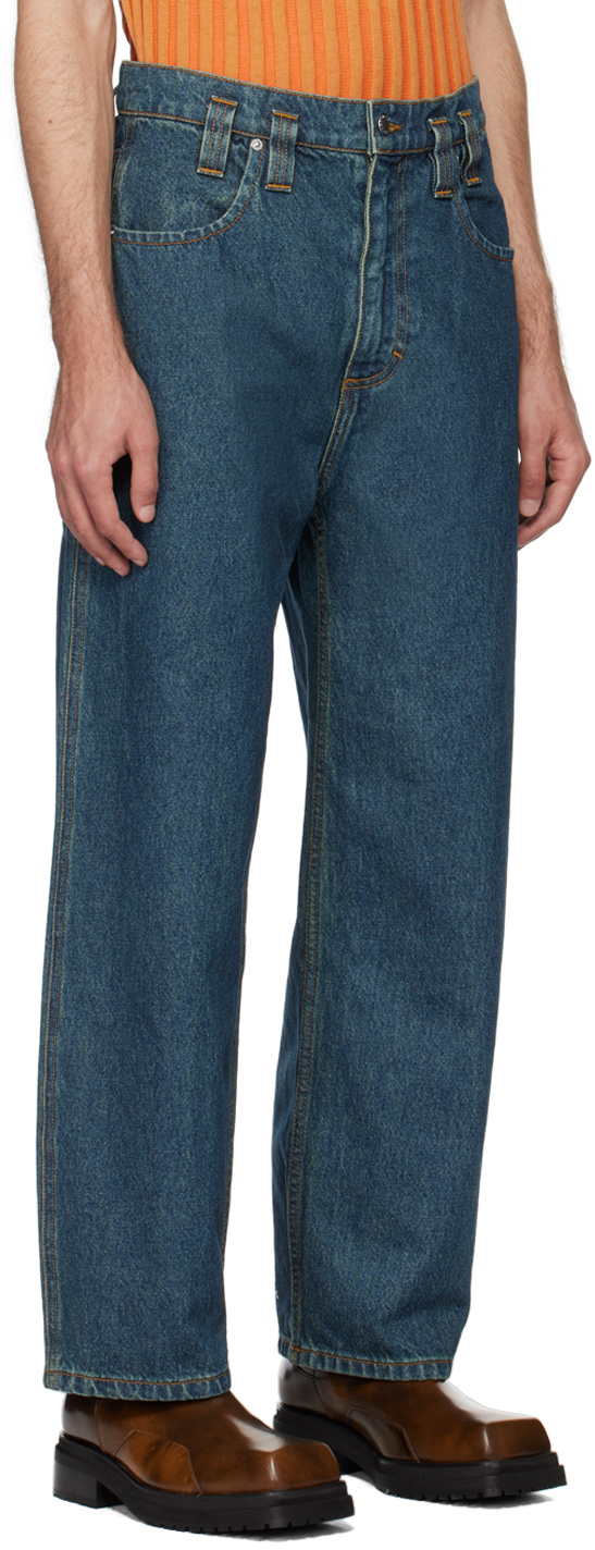 Eckhaus Latta Blue Baggy Jeans