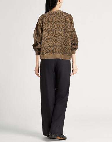 Woman Sweatshirt Brown Size S Cotton, Polyester