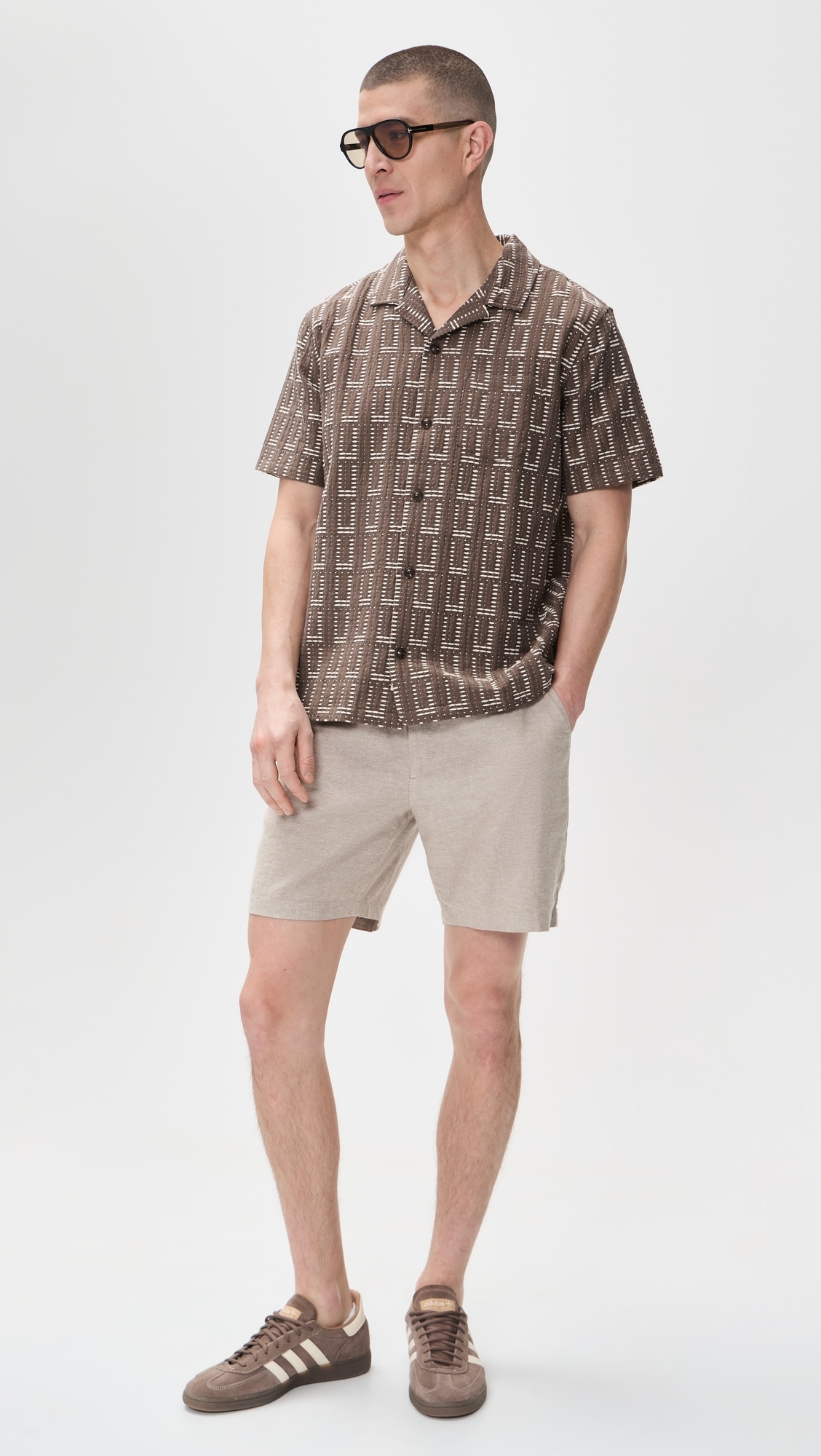 Dobby Resort Shirt Brown