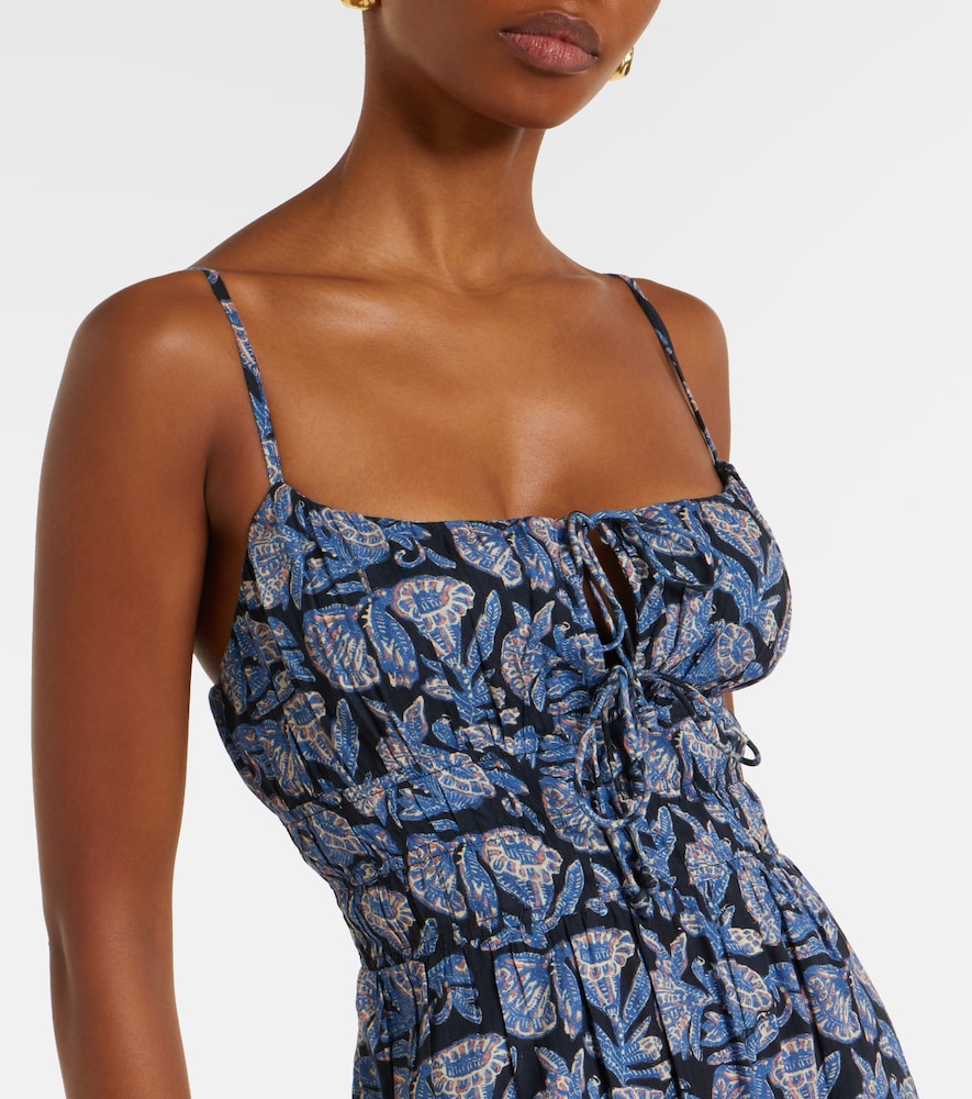 Aydin floral cotton-blend midi dress
