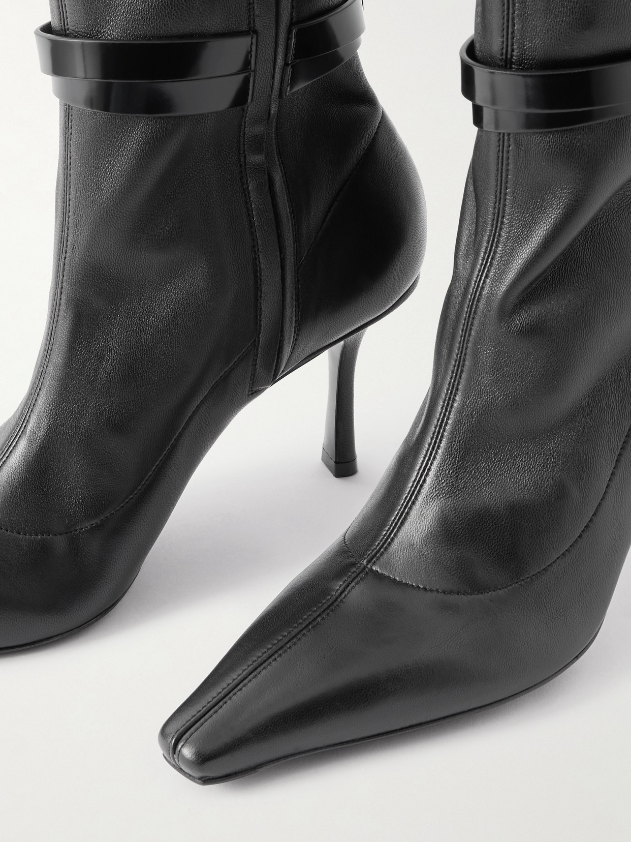 Camie 85 Belted Leather Over-the-knee Boots - Black