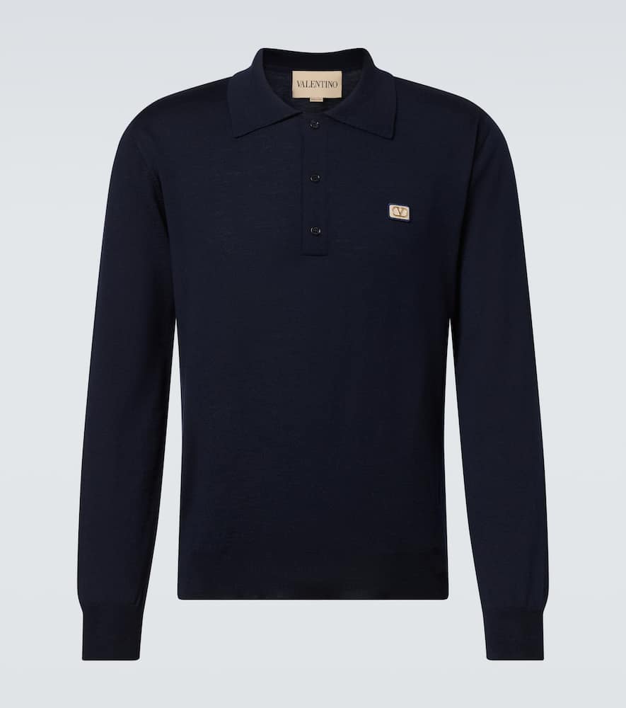 VLogo virgin wool polo sweater