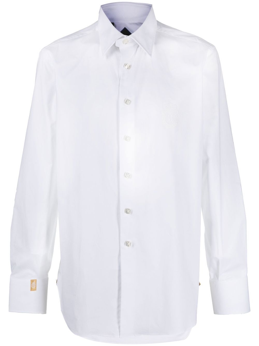 Silver Cut logo-print shirt - White
