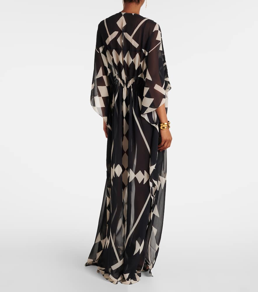 Printed georgette maxi dress