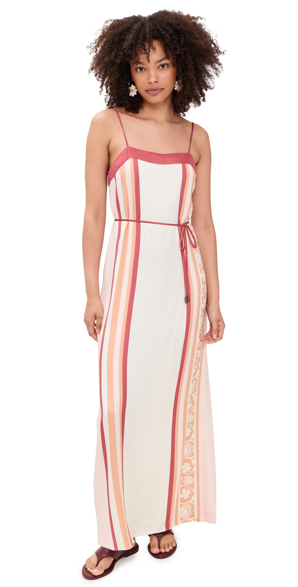 Lilia Maxi Dress Pink Brown