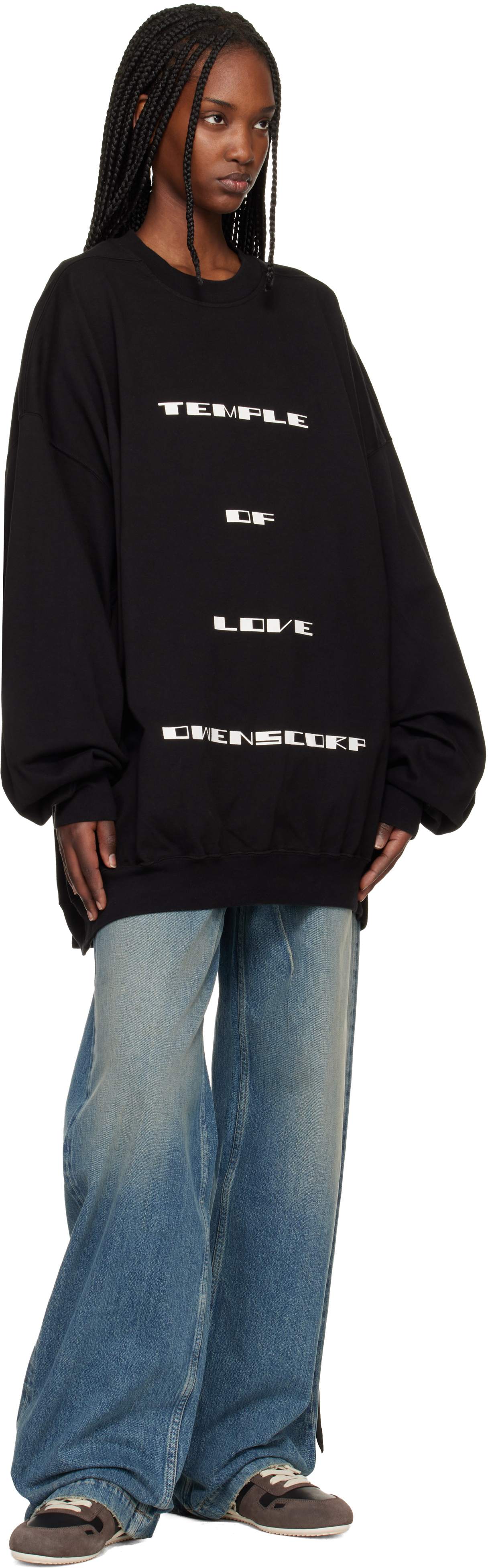 Black Temple Hun Crewneck Sweatshirt