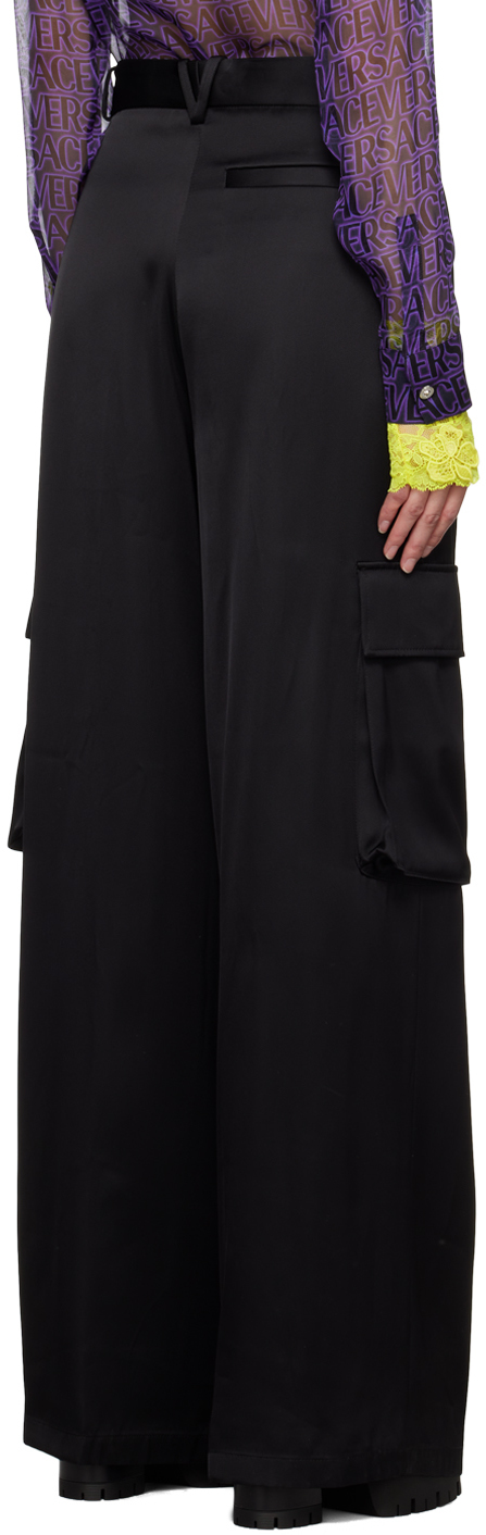 Black cargo pocket slacks