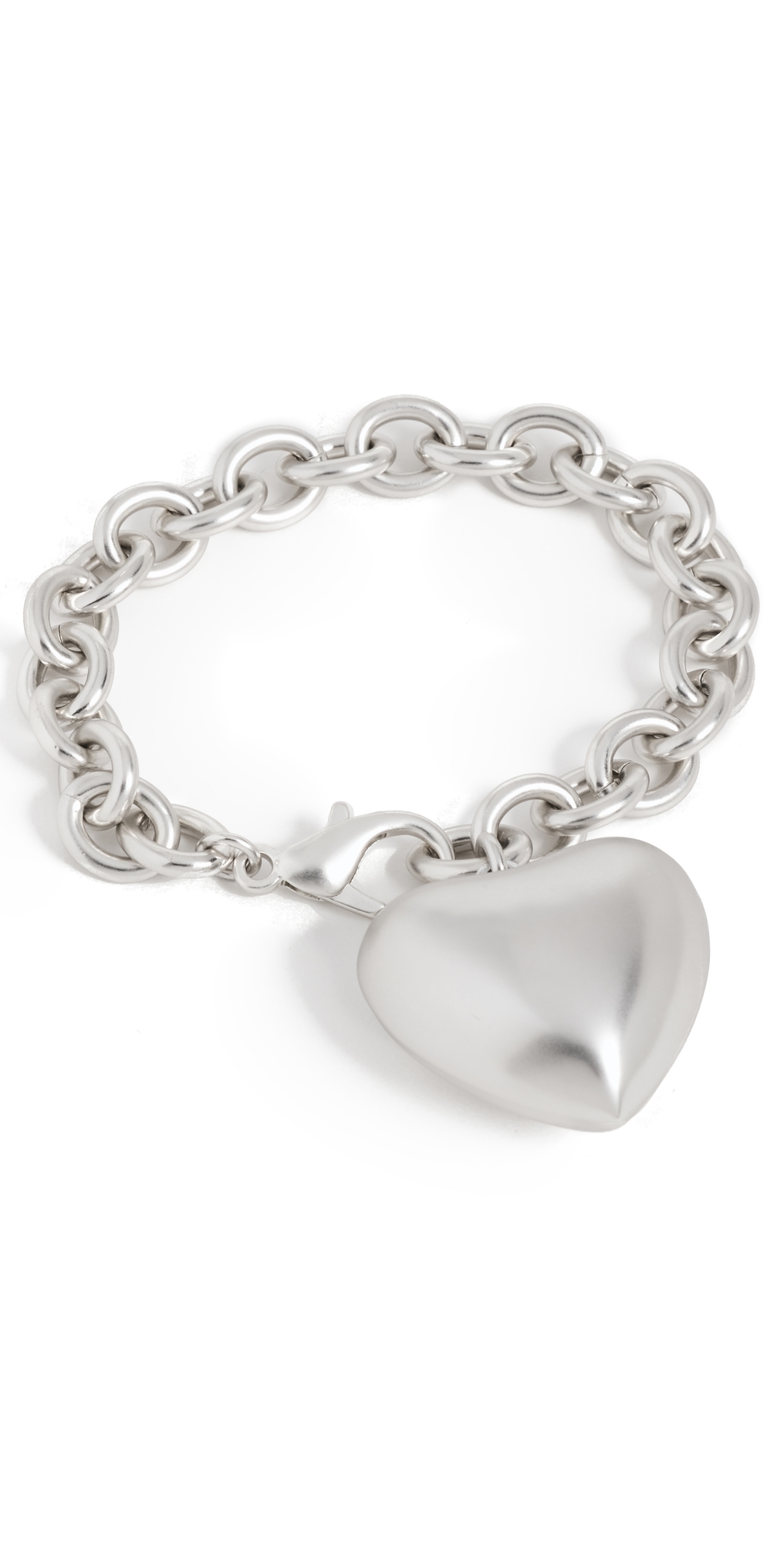 The Puffy Heart Bracelet Silver One Size