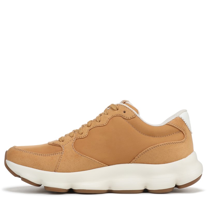 Women's Podflow Retro Walking Sneakers (Yellow Oak Mesh Fabric)