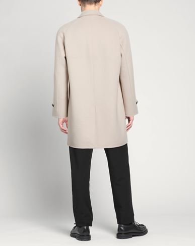 Man Coat Ivory Size L Wool, Polyester