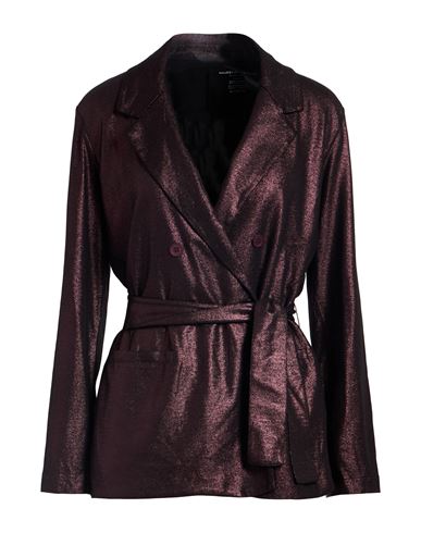 Woman Blazer Dark purple Size 1 Viscose, Elastane