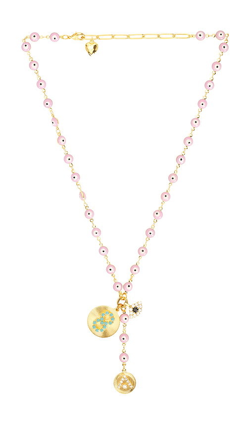 Elizabeth Cole Galia Necklace in Pink