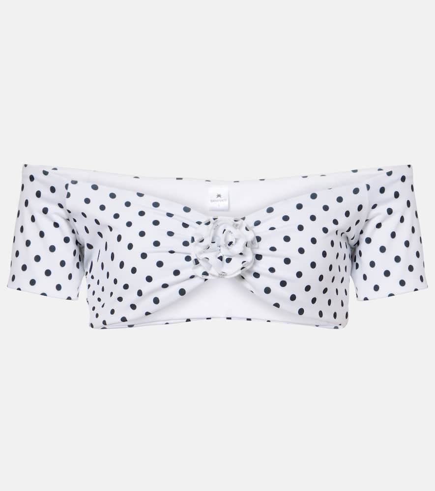 Stefani off-shoulder polka-dot top