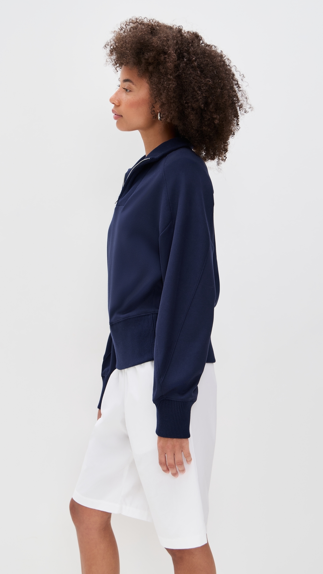 Thea Quarter-Zip Pullover Navy
